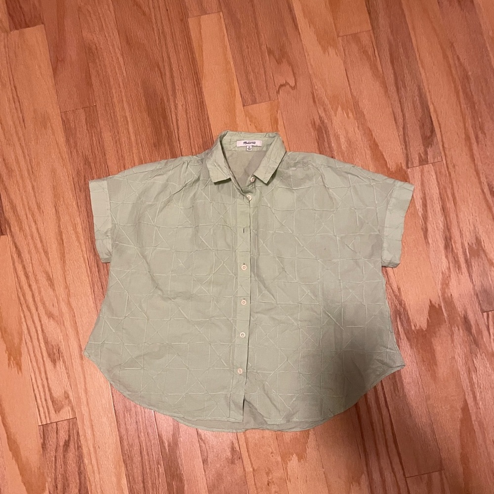 Madewell green shirt XS